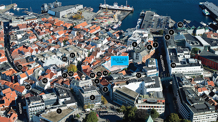 Oversiktskart Stavanger sentrum